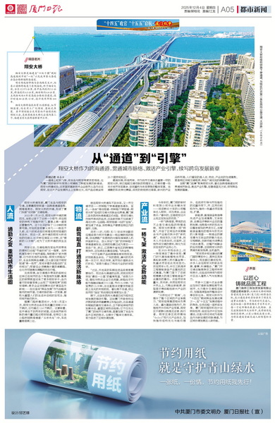 1205【集團黨辦】廈門日報：從“通道”到“引擎”翔安大橋作為跨海通道，貫通城市脈絡、激活產(chǎn)業(yè)引擎，續(xù)寫跨島發(fā)展新章_調(diào)整大小.jpg